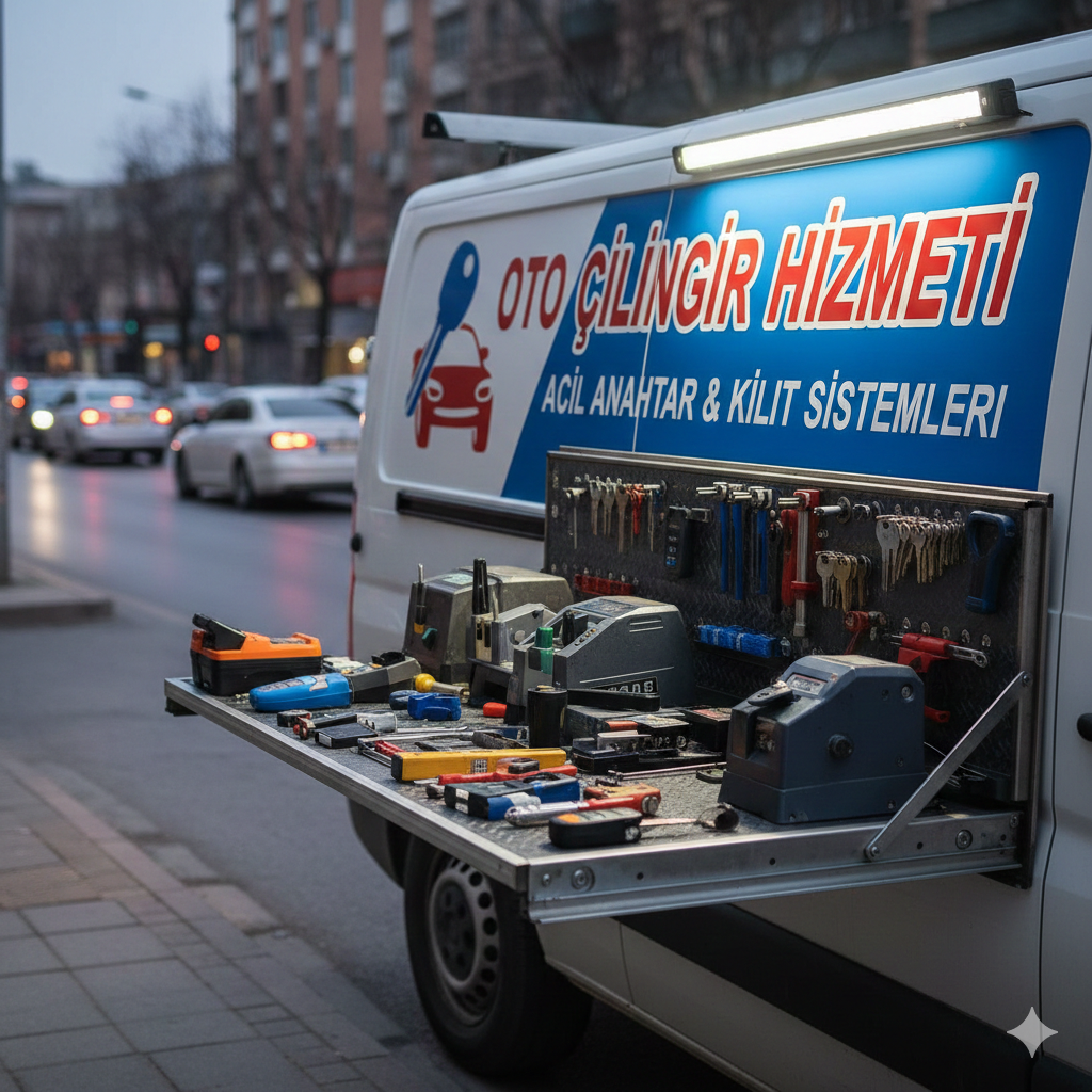 Menderes oto çilingir ekibi araç anahtarı hazırlıyor